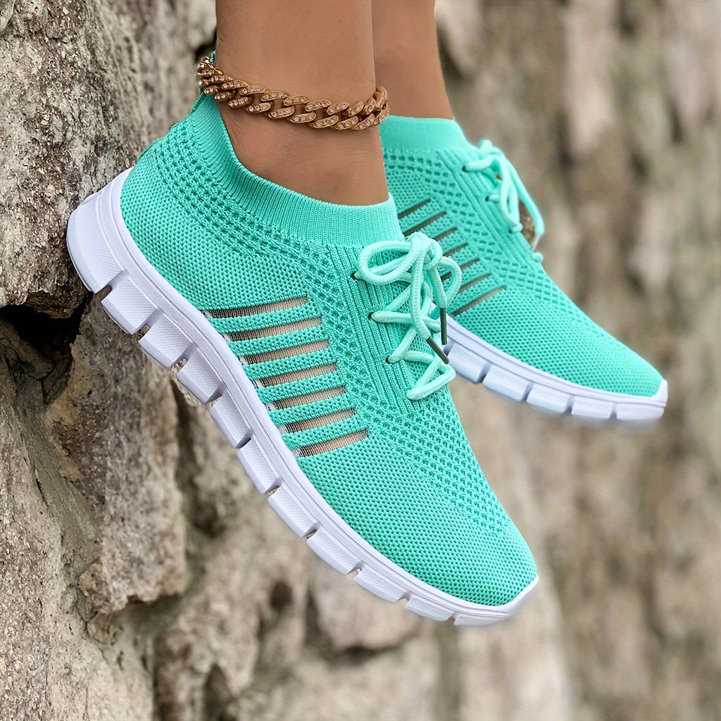 Women's Breathable Knit Sneakers for Casual Running