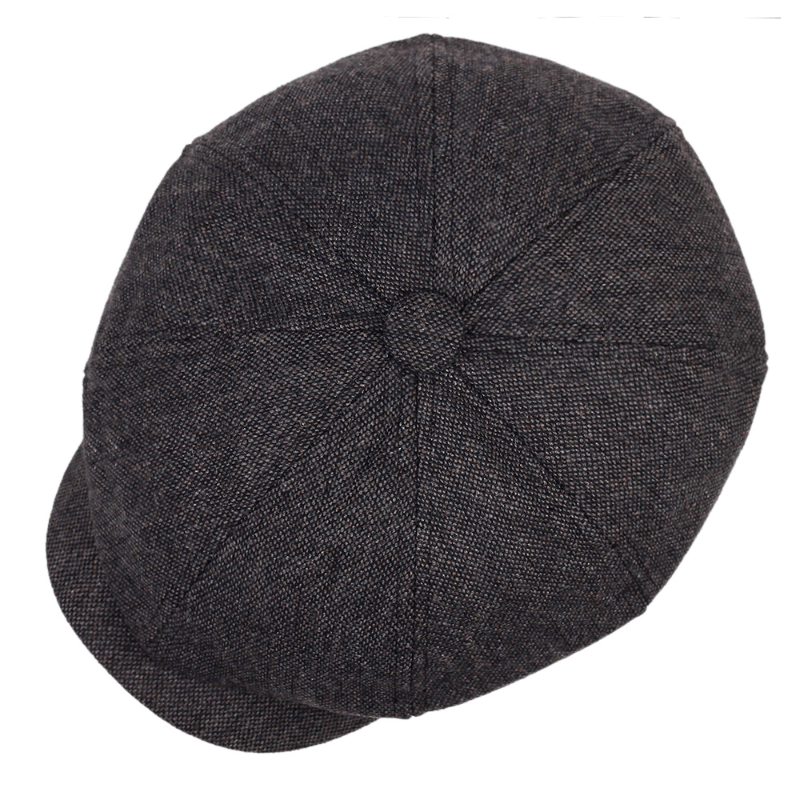 Men's Retro Flat Cap - Black Beret with Vintage Style