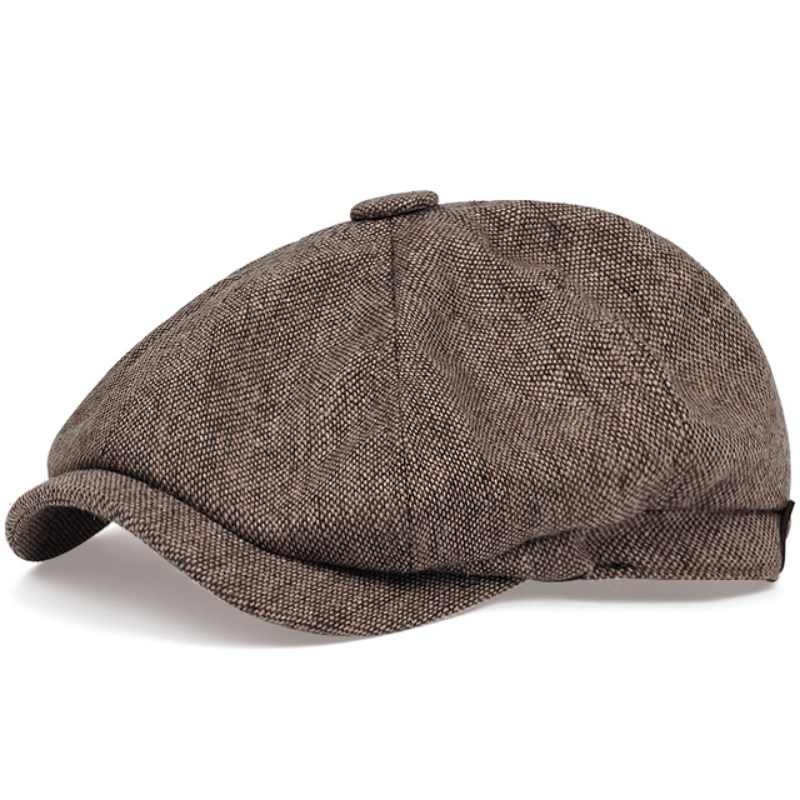 Men's Retro Flat Cap - Black Beret with Vintage Style
