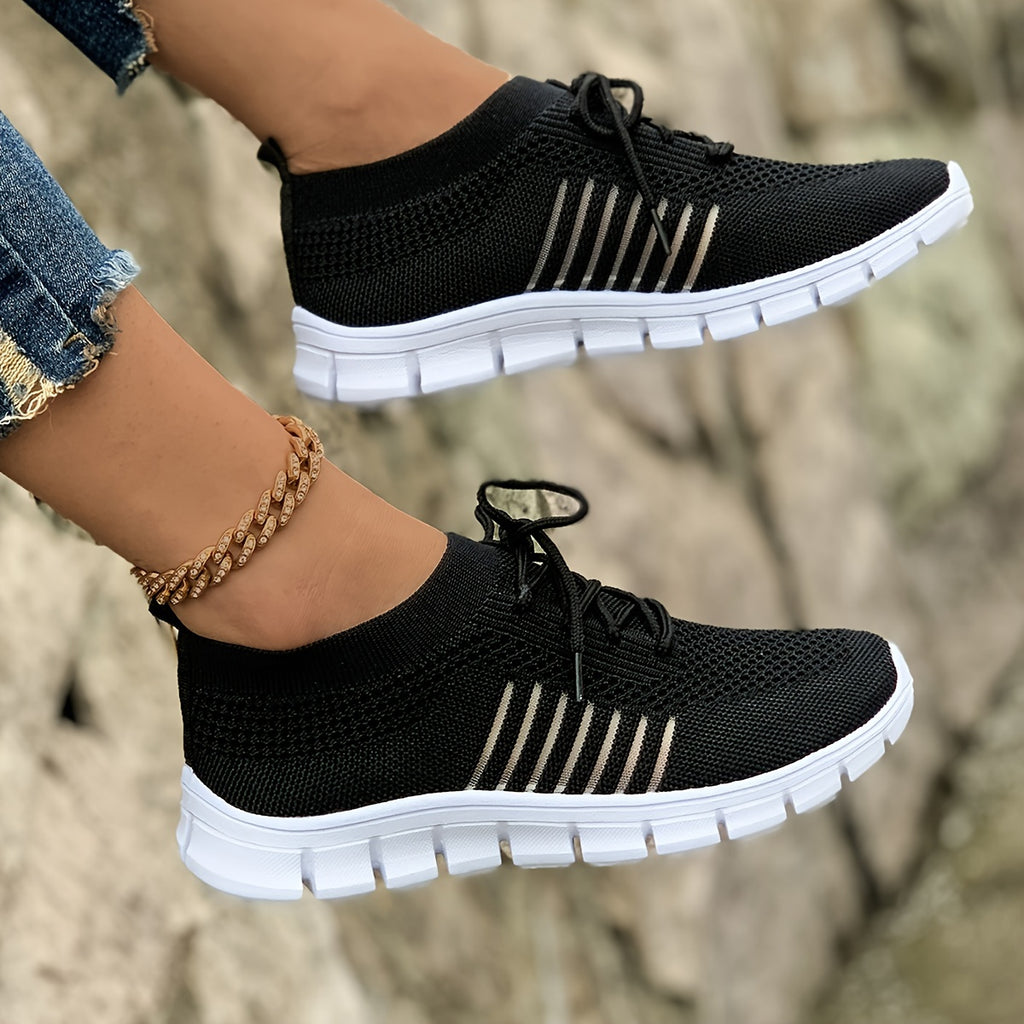 Women's Breathable Knit Sneakers for Casual Running