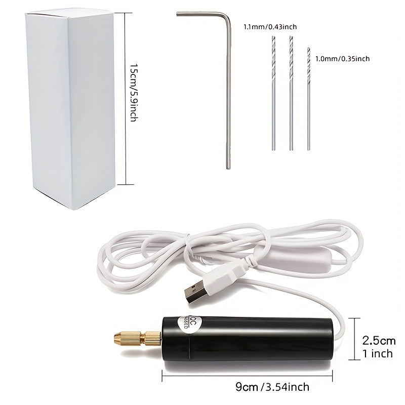 Mini Electric Drill - USB-Powered Cordless Like Handheld Tool
