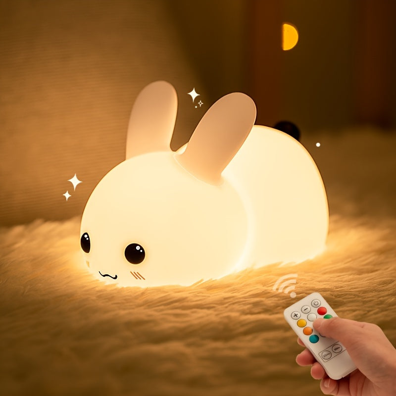 Jade Rabbit Silicone Night Light | USB, Colorful, Touch