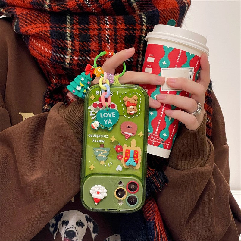 Christmas iPhone Case with 3D Doll Pendants