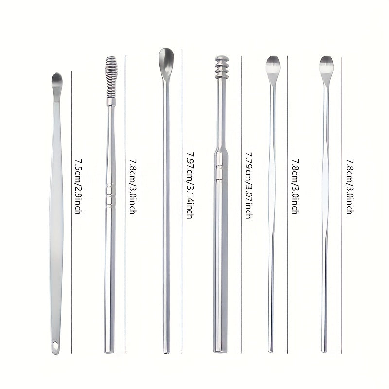 Manual Ear Wax Remover Set - 6pcs Spiral Tools