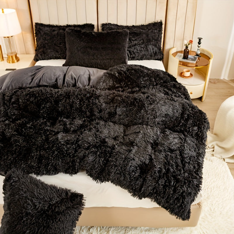 Polyester Duvet Cover Set 3pcs Multicolor Plush