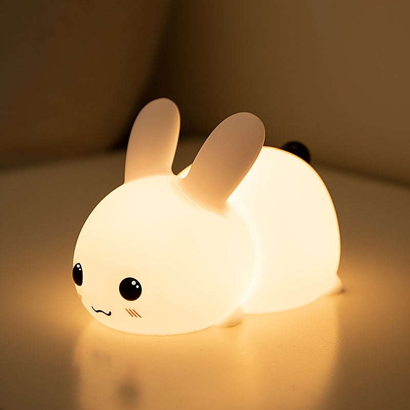 Jade Rabbit Silicone Night Light | USB, Colorful, Touch