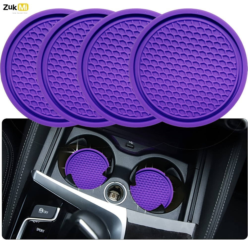 Universal Car Cup Coaster - ZukMi 4pcs Non-Slip Holders
