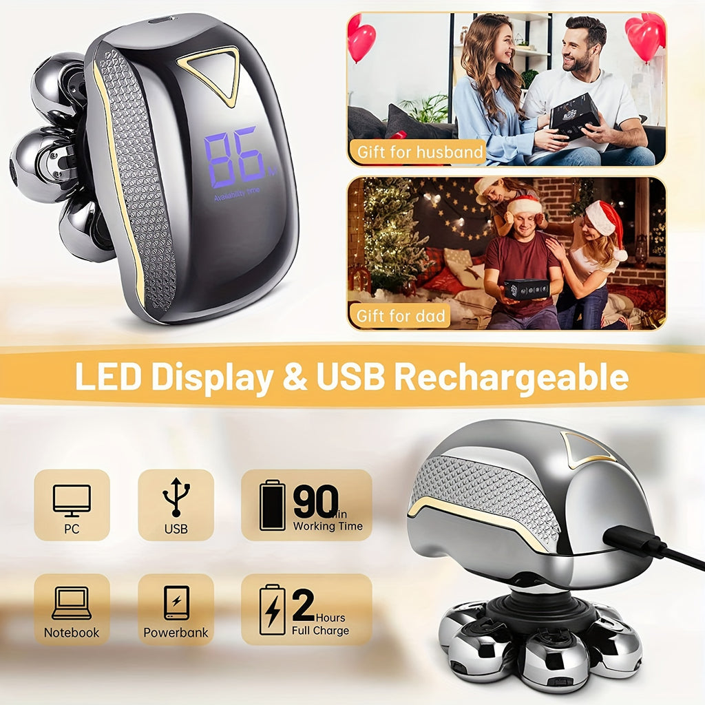 Men's Electric Head Shaver - 6-in-1 Grooming Kit