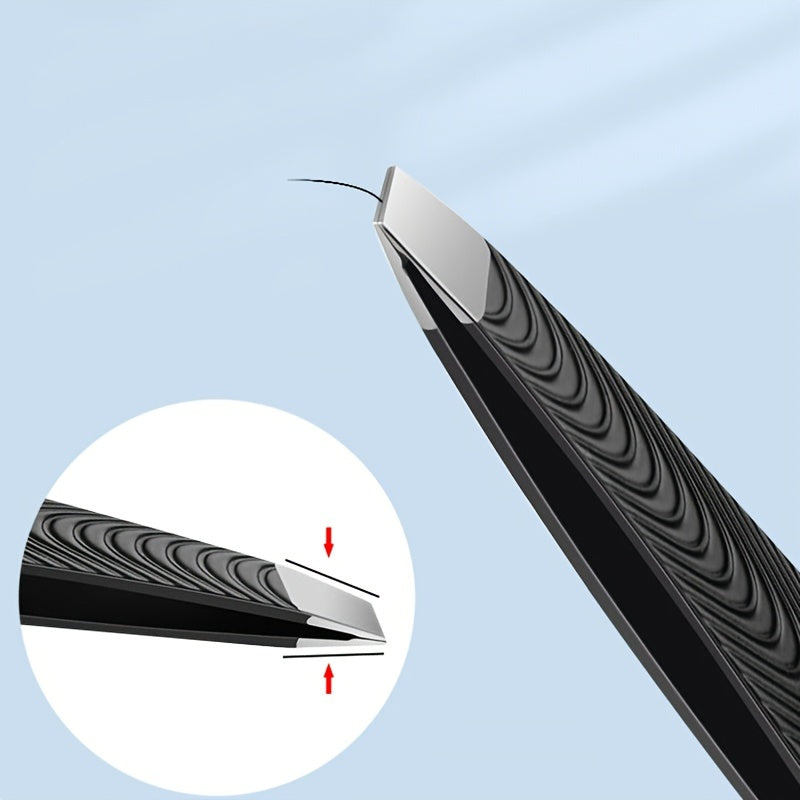 Eyebrow Tweezers Slant Tip for Easy Hair Grooming