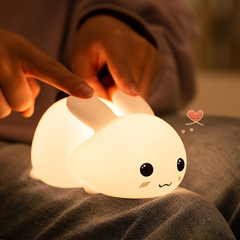 Jade Rabbit Silicone Night Light | USB, Colorful, Touch