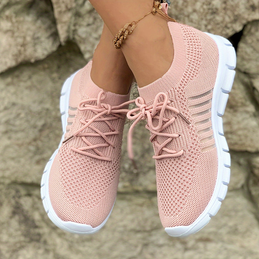 Women's Breathable Knit Sneakers for Casual Running