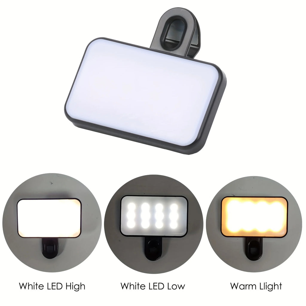 Mini Selfie Fill Light with Rechargeable 3 Modes