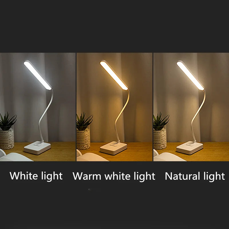 LED Desk Lamp with Touch Dimming & USB Charging