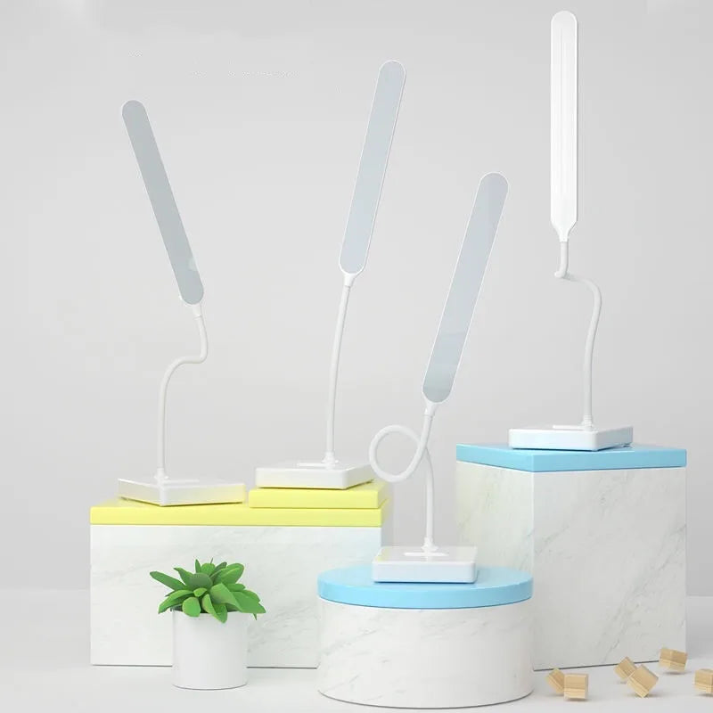 LED Desk Lamp with Touch Dimming & USB Charging