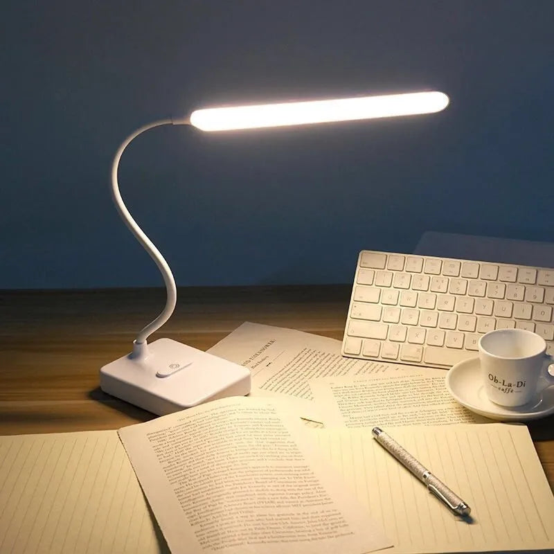LED Desk Lamp with Touch Dimming & USB Charging