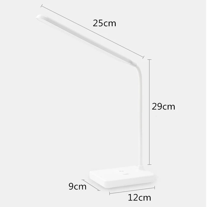 LED Desk Lamp with Touch Dimming & USB Charging