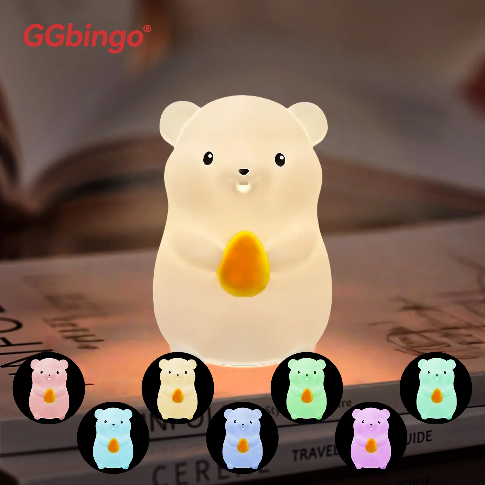 Kids Silicone Night Light - USB Rechargeable Lamp