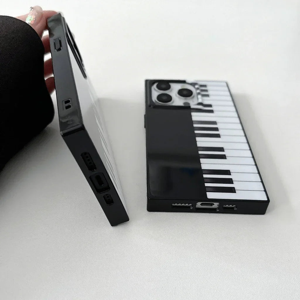 iPhone 17 Piano Pattern Shockproof Phone Case