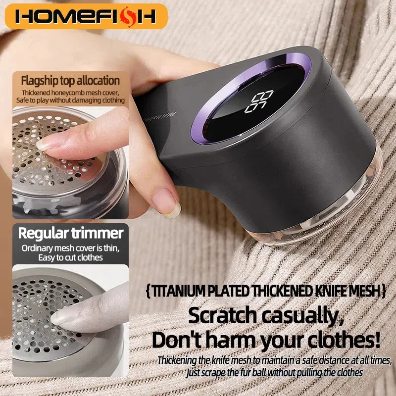 USB Rechargeable Lint Remover - High-Speed Electric Trimmer
