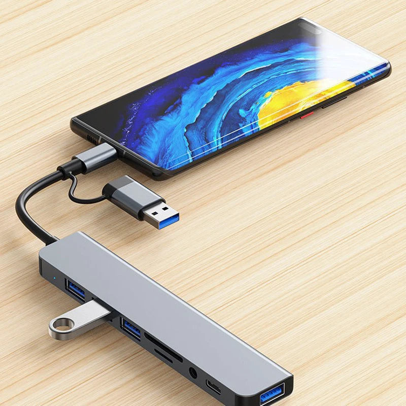 USB Type-C Hub with Micro SD Reader and Audio Jack