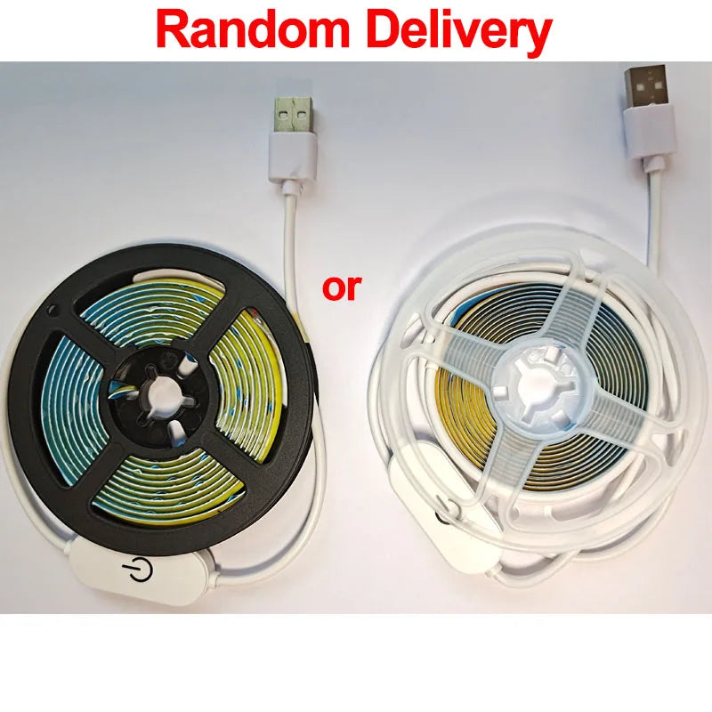 LED COB Light Strip with Touch Dimmer for Indoor Decor