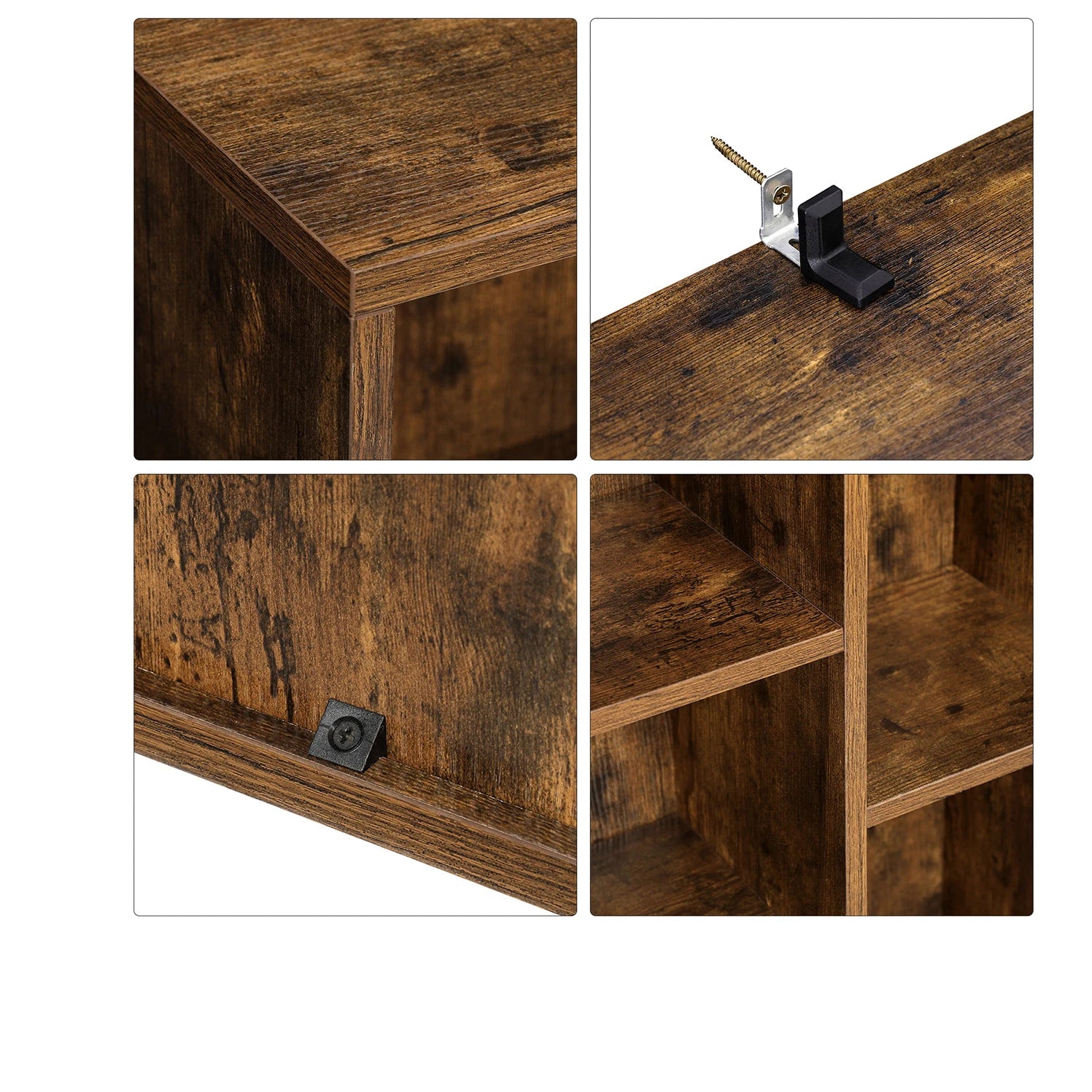 VASAGLE Wooden Bookcase with 5 Compartment Shelves