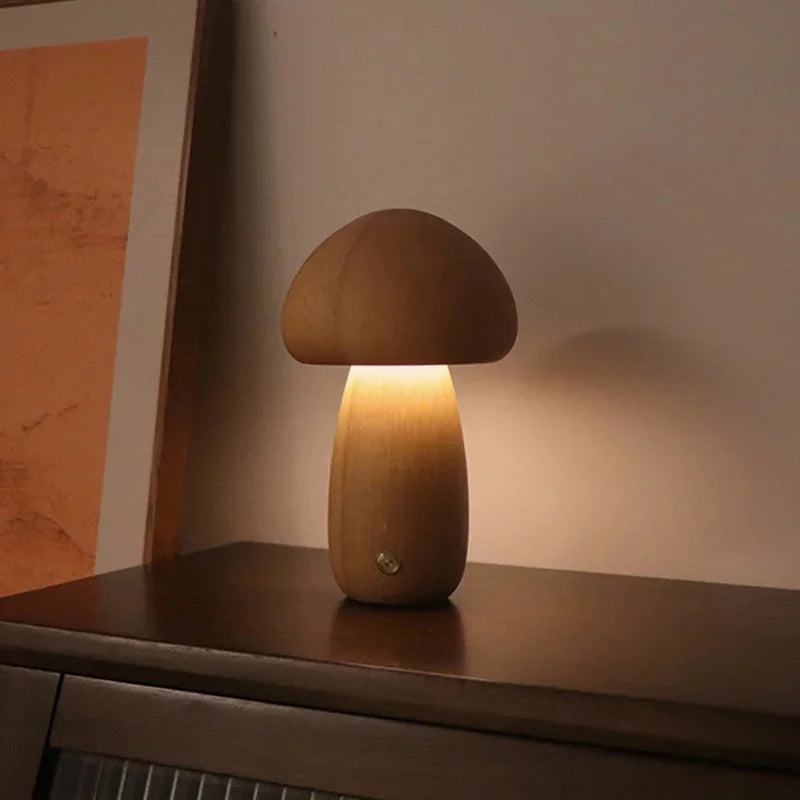 LED Mushroom Night Light with Touch Switch
