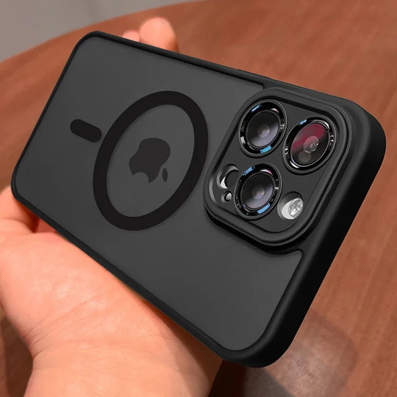 Shockproof Frosting Magnetic Case for iPhone 14 15 Pro Max