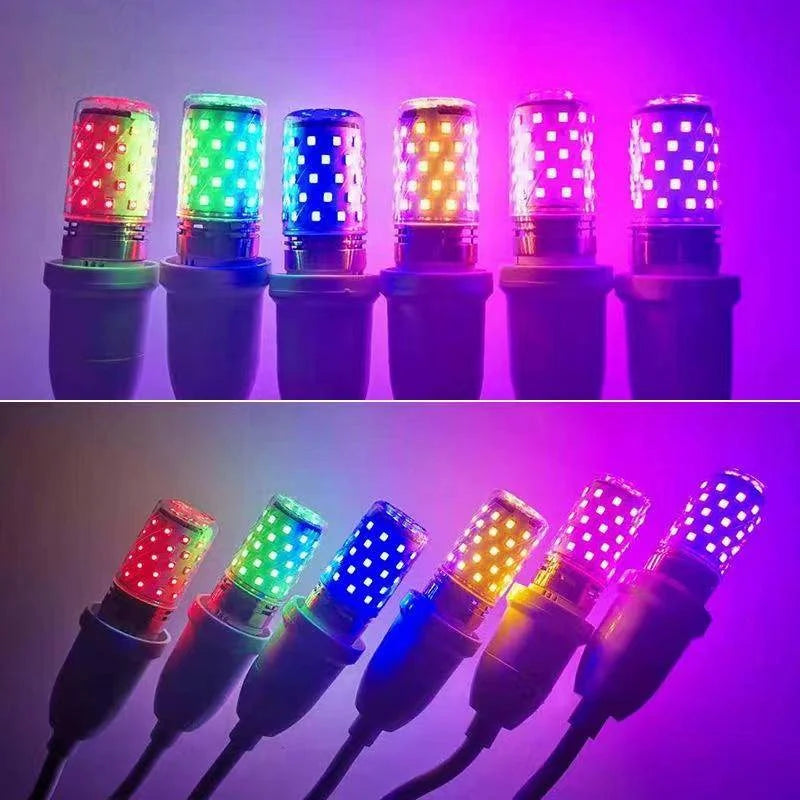 Colorful LED Corn Bulb E27 12W - Decorative Lighting