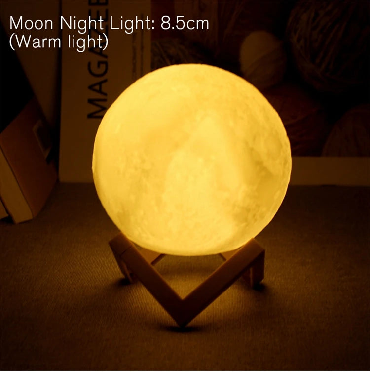 LED Moon Night Light for Bedroom & Decor