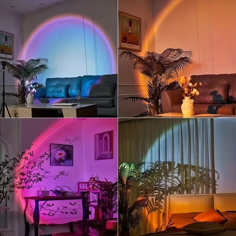 Multicolor LED Sunset Projection Light with Remote Control