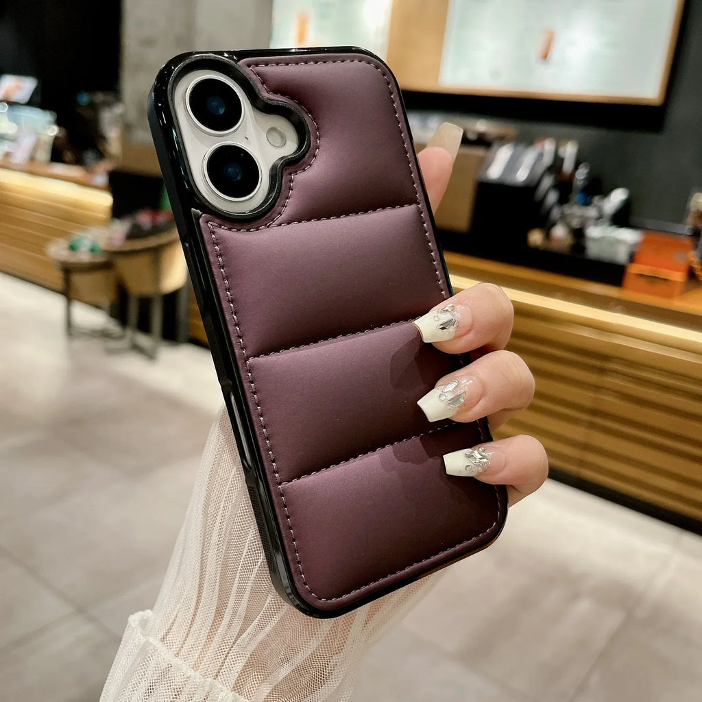 Shockproof Puffer Phone Case for iPhone 16 Series