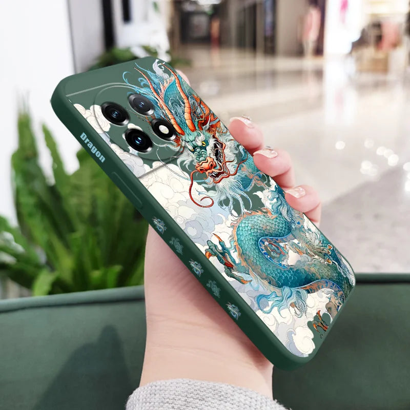 Blue Dragon Case for OnePlus Models 12R to 7T Pro