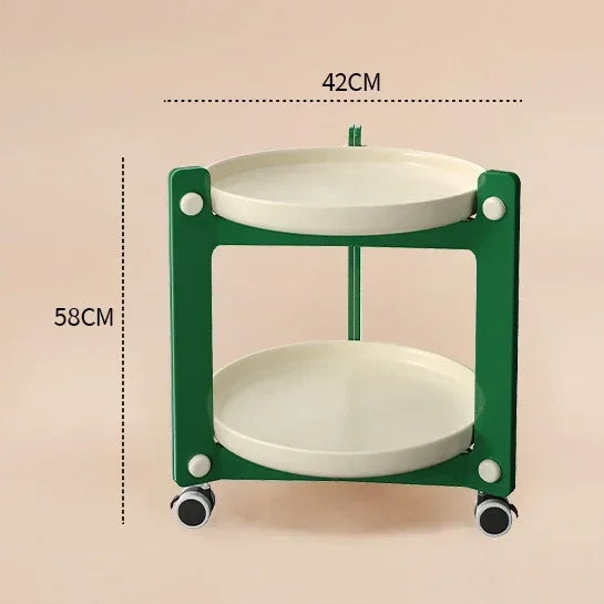 Nordic Coffee Table with Wheels - Minimalist Storage Rack