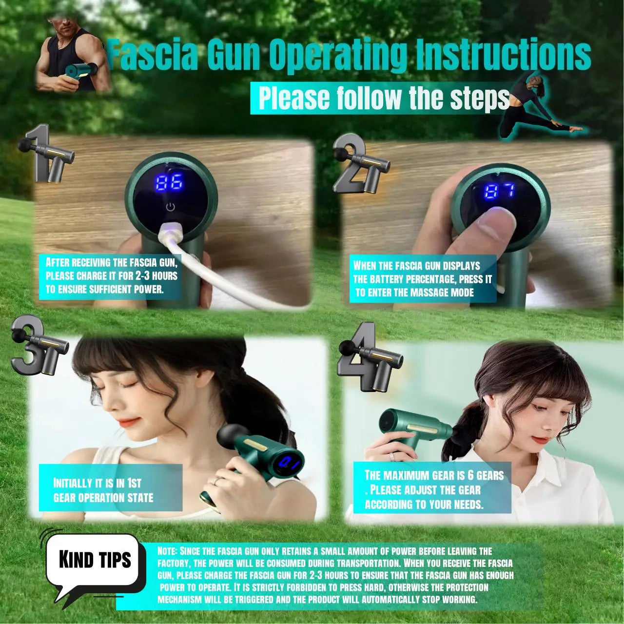 Portable Deep Handheld Body Massager Gun