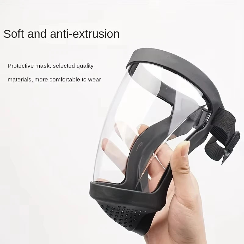 Transparent Safety Face Mask with Adjustable Buckle