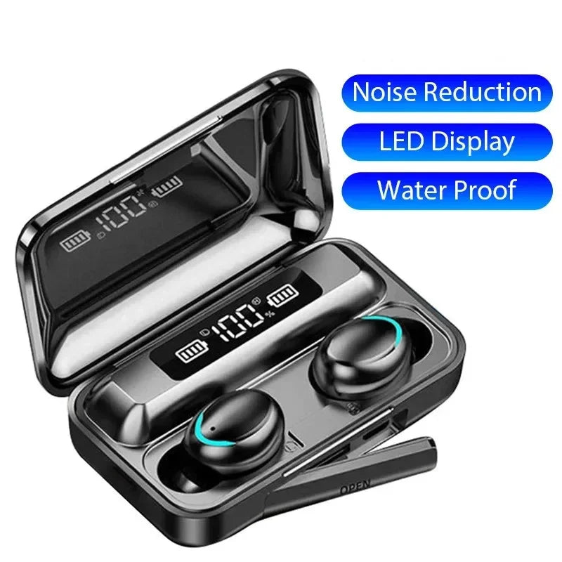 F9 Wireless Earphones with LED Display and Noise Reduction