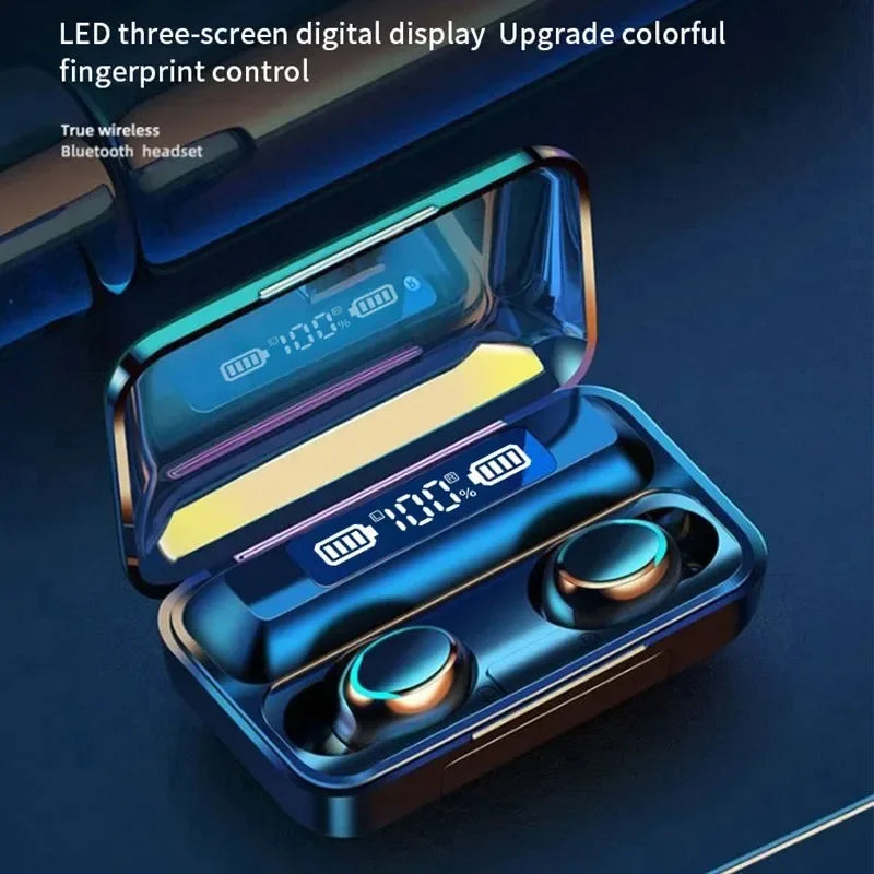 F9 Wireless Earphones with LED Display and Noise Reduction