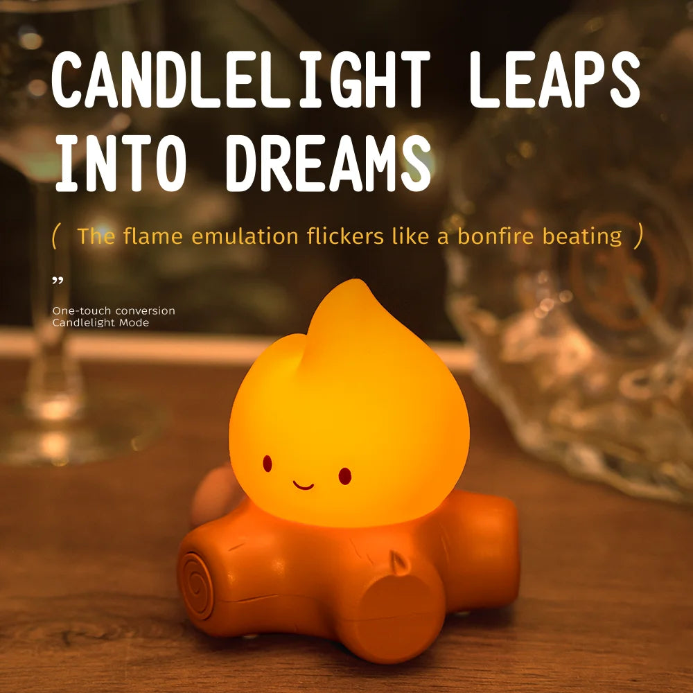 Cute Silicone Night Light - Safe Dimmable Bedside Lamp