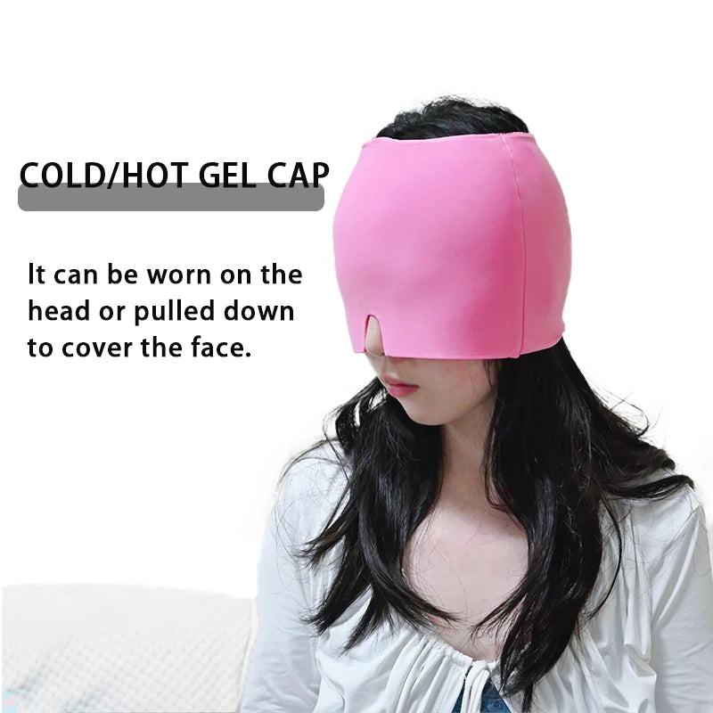 Migraine Relief Ice Hat with Gel Compress