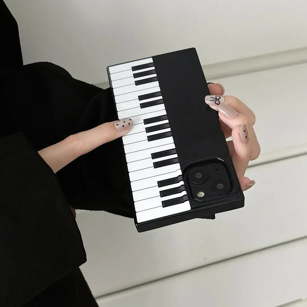 iPhone 17 Piano Pattern Shockproof Phone Case