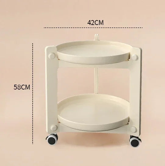 Nordic Coffee Table with Wheels - Minimalist Storage Rack