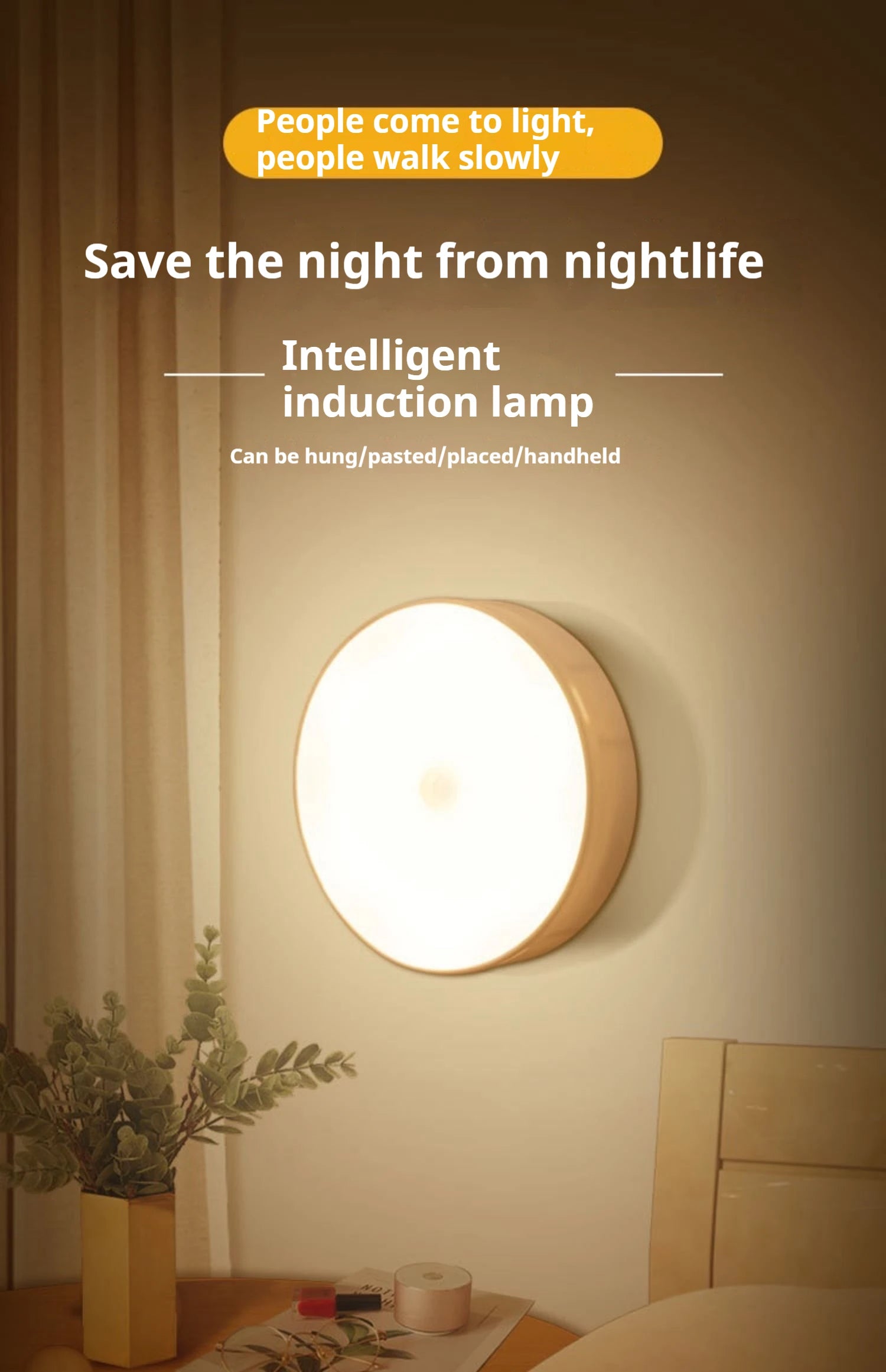 Motion Sensor Night Light - Wireless LED for Home