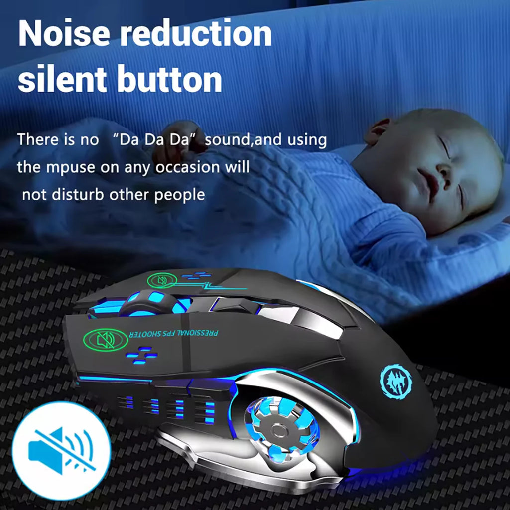 Rechargeable Bluetooth Gaming Mouse - Silent & Backlit
