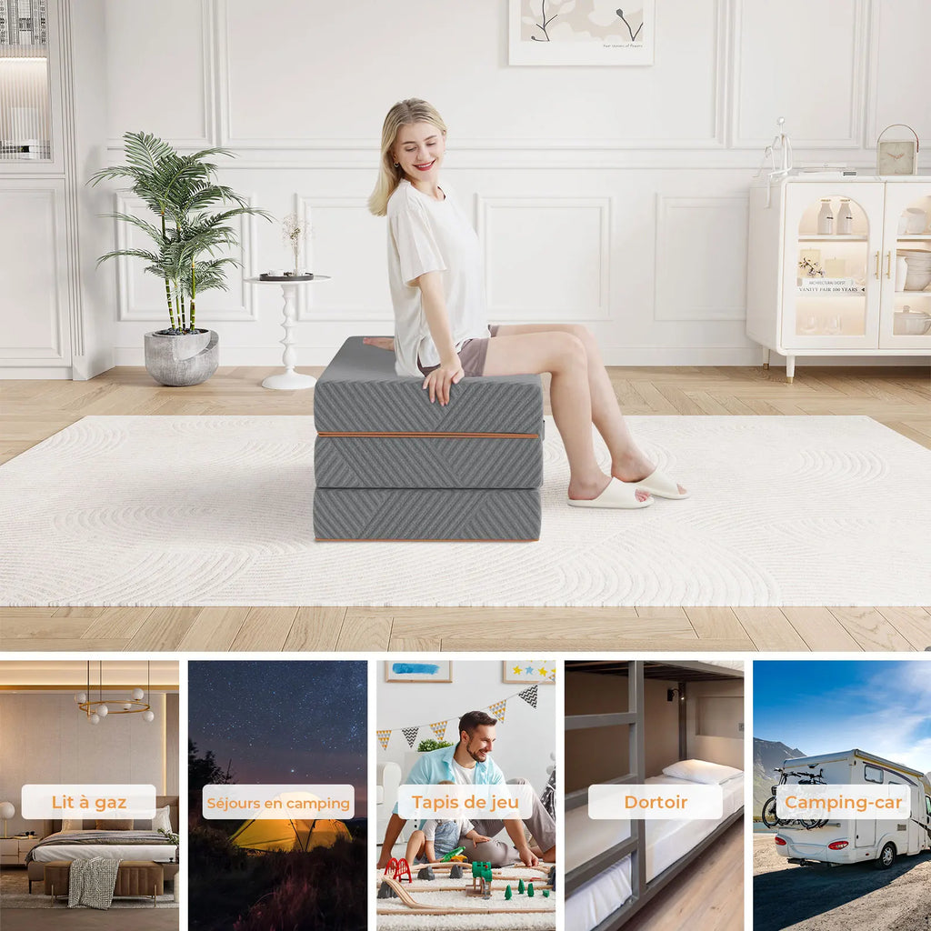 Vesgantti Folding Memory Foam Mattress - Ideal for Travel