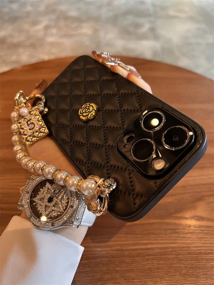 iPhone 17 Pro Max 3D Camellia Case with Chain