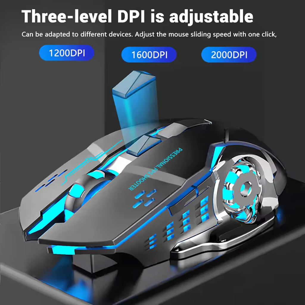 Rechargeable Bluetooth Gaming Mouse - Silent & Backlit