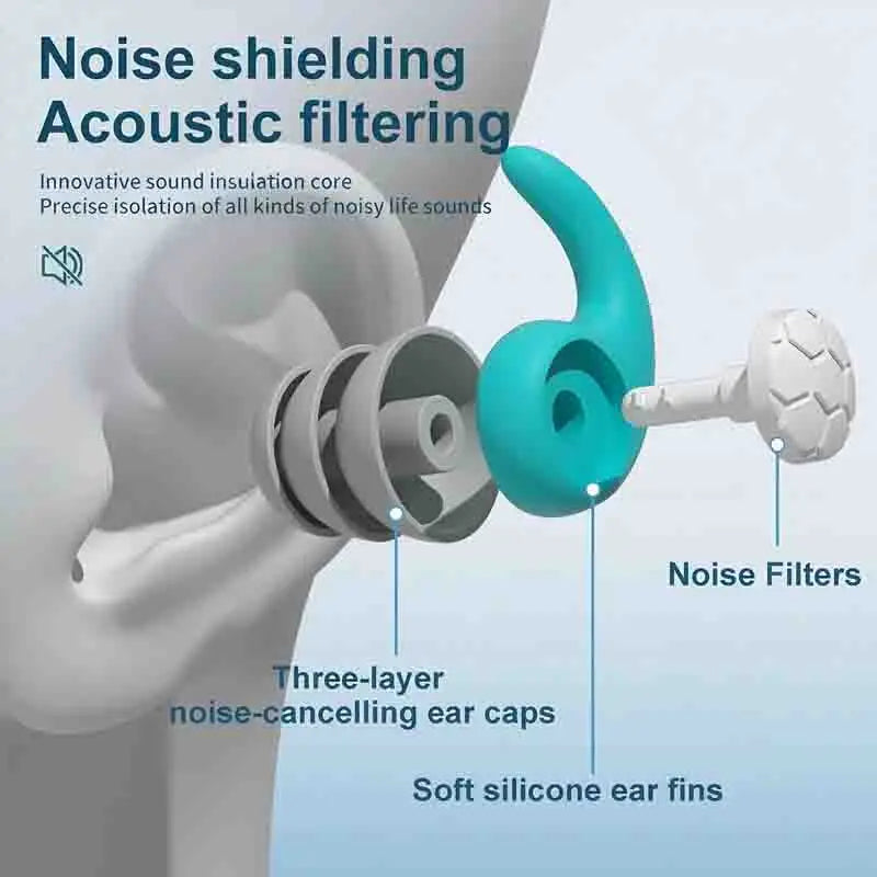 Silicone Noise Cancelling Earplugs for Sleeping & Swimming