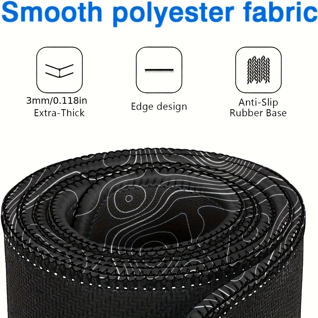 Large Gaming Mouse Pad with Stitched Edges & Non-Slip Base