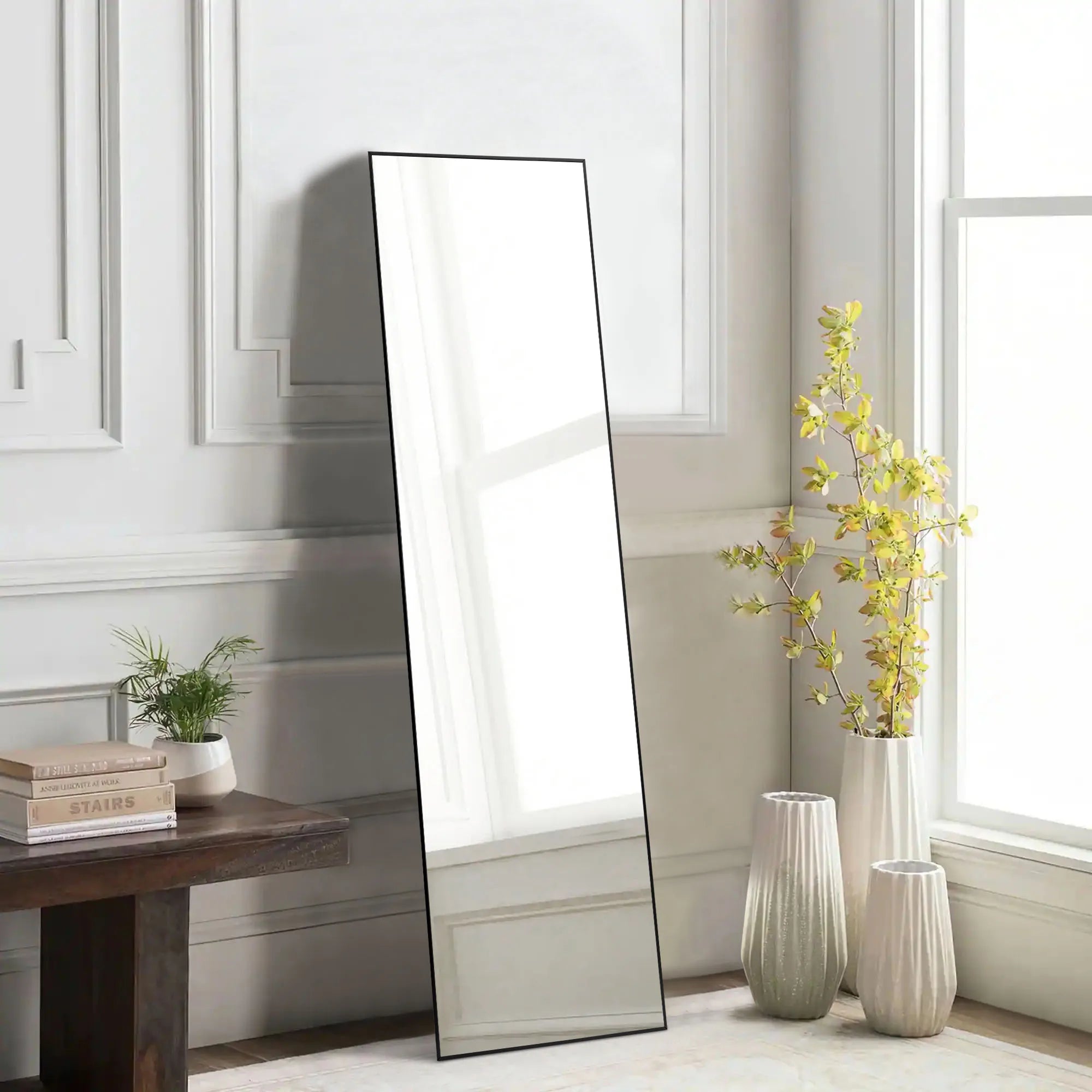 JHK Wall Mounted Full Body Mirror 59"x16" with Stand